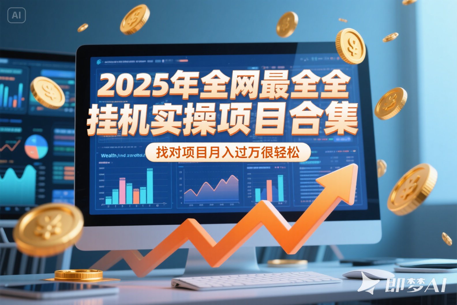 2025年挂机实操项目实操演练，挂机类型，AI直播类型，轻资产创业类型…-初遇