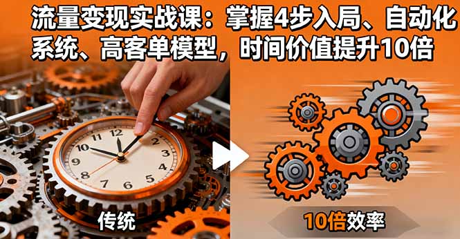 流量变现实战课:掌握4步入局、自动化系统、高客单模型,时间价值提升10倍-初遇