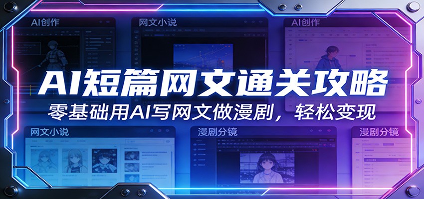 AI短篇网文通关攻略：零基础用AI写网文做漫剧，轻松变现-初遇