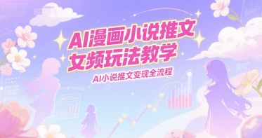 AI漫画小说推文女频玩法教学，AI小说推文变现全流程-初遇