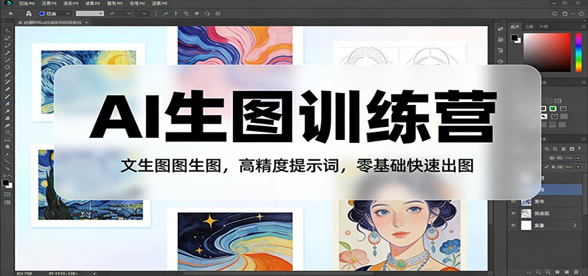 AI生图训练营:文生图图生图,高精度提示词,零基础快速出图-初遇
