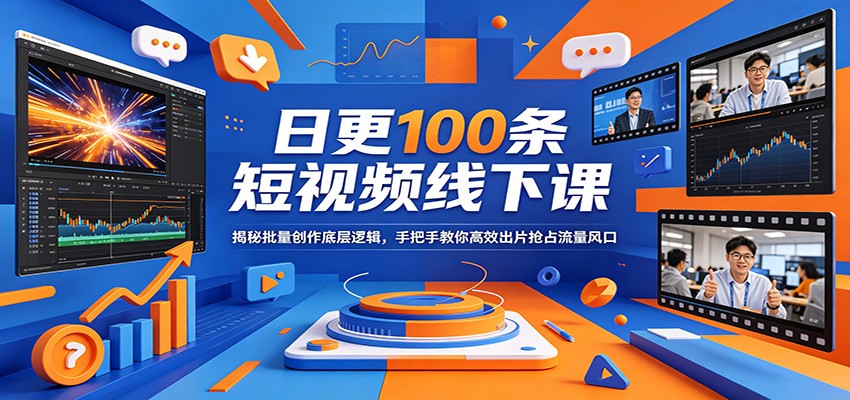 日更100条短视频线下课：揭秘批量创作底层逻辑，手把手教你高效出片抢占流量风口-初遇