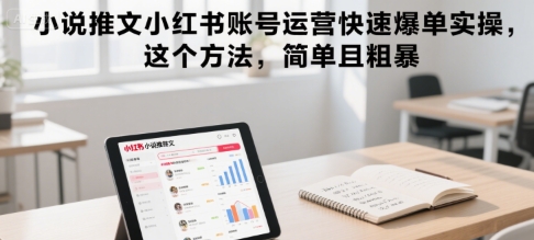 小说推文小红书账号运营快速爆单实操,这个方法,简单且粗暴-初遇