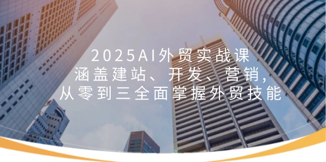 2025AI外贸实战课：涵盖建站、开发、营销, 从零到三全面掌握外贸技能-初遇