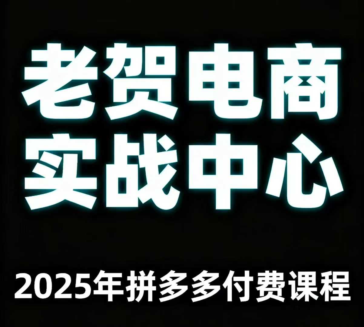 老贺电商2025年拼多多付费课程,用通俗易懂的方法告诉你多多怎么玩-初遇
