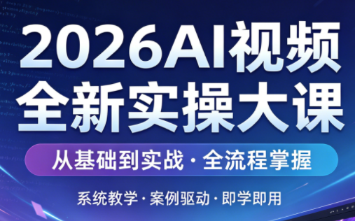 2026AI视频全新实操大课-初遇