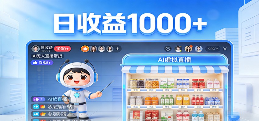 不用露脸不用说话，24小时自动卖货赚钱，全天自动直播，收益看得见-初遇