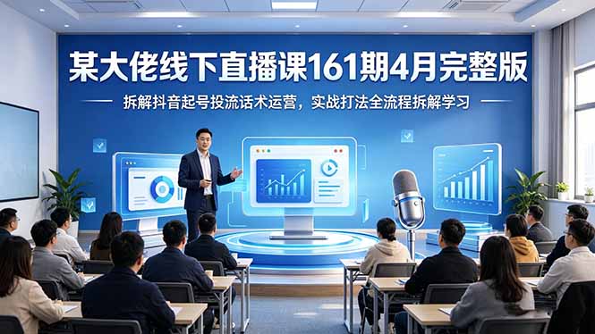 某大佬线下直播课161期4月完整版，拆解抖音起号投流话术运营，实战打法全流程拆解学习-初遇