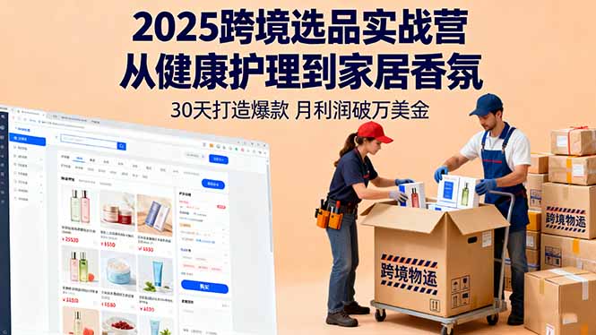 2025跨境选品实战营:从健康护理到家居香氛,30天打造爆款,月利润破万美金-初遇