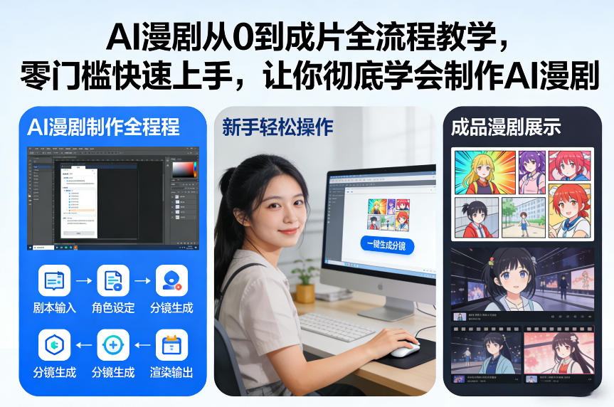 AI漫剧从0到成片全流程教学，零门槛快速上手，让你彻底学会制作AI漫剧【保姆级教程】-初遇