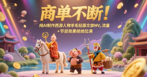 商单不断！纯AI制作西游人物羊毛毡版文旅MV，流量+节目效果统统拉满-初遇
