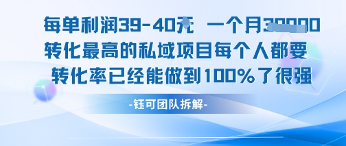 每单利润40一个月7k+转化最高的私域项目,每个人都要的产品转化率已经能做到100%-初遇