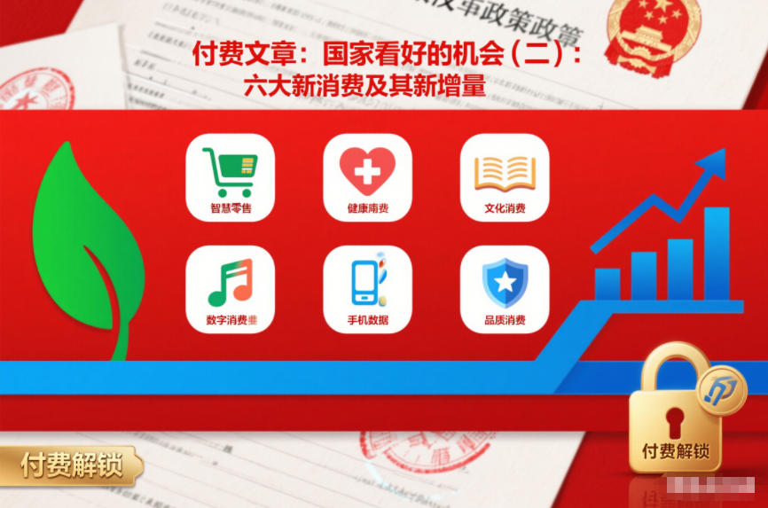 付费文章：国家看好的机会(二)：六大新消费及其新增量-初遇