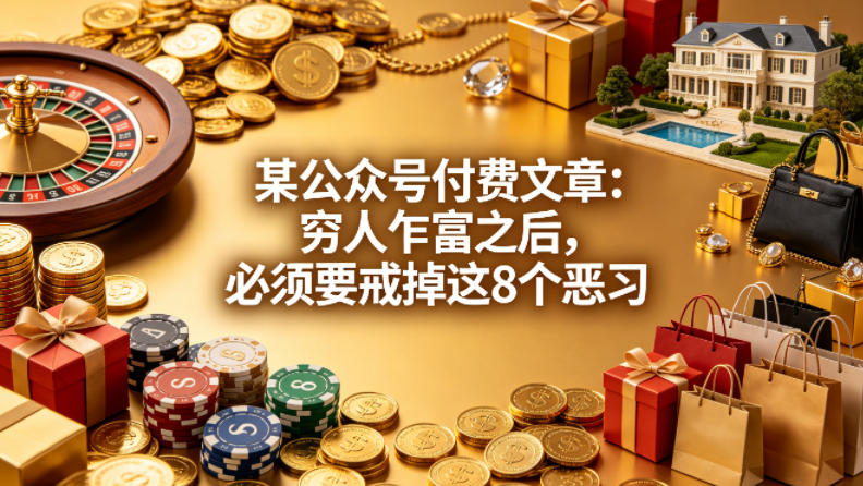 某公众号付费文章：穷人乍富之后，必须要戒掉这8个恶习-初遇