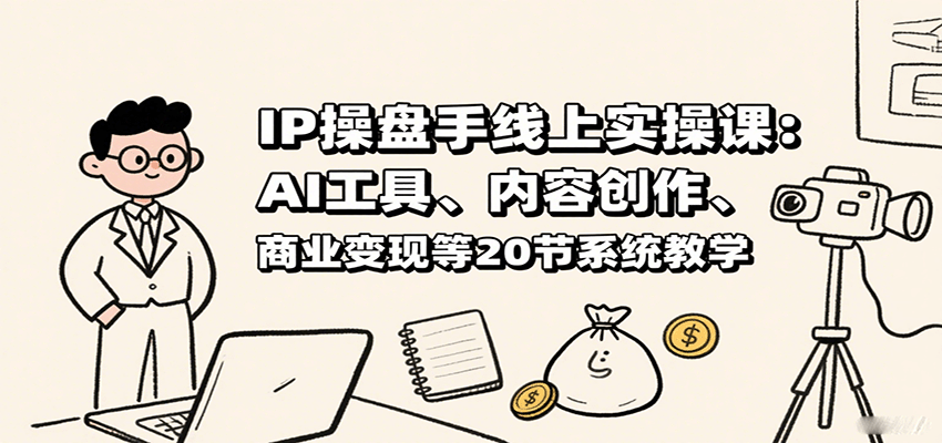 IP操盘手线上实操课：AI工具、内容创作、商业变现等20节系统教学-初遇