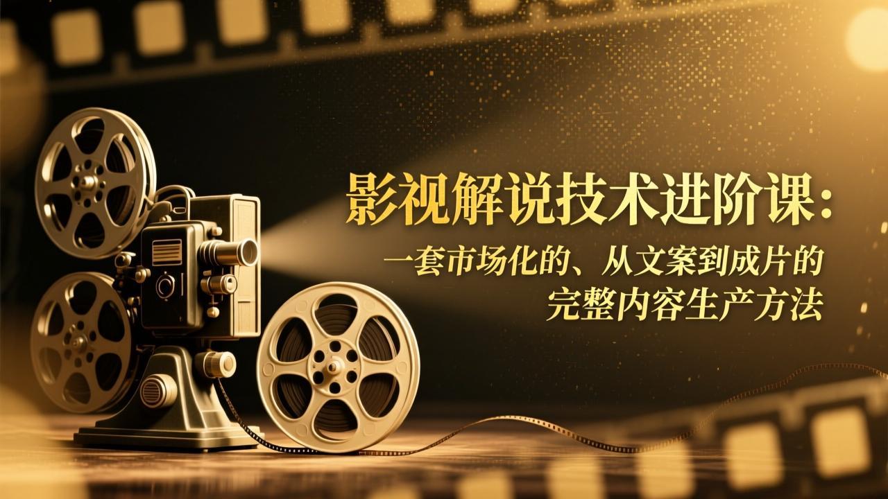 影视解说技术进阶课：一套市场化的、从文案到成片的完整内容生产方法-初遇