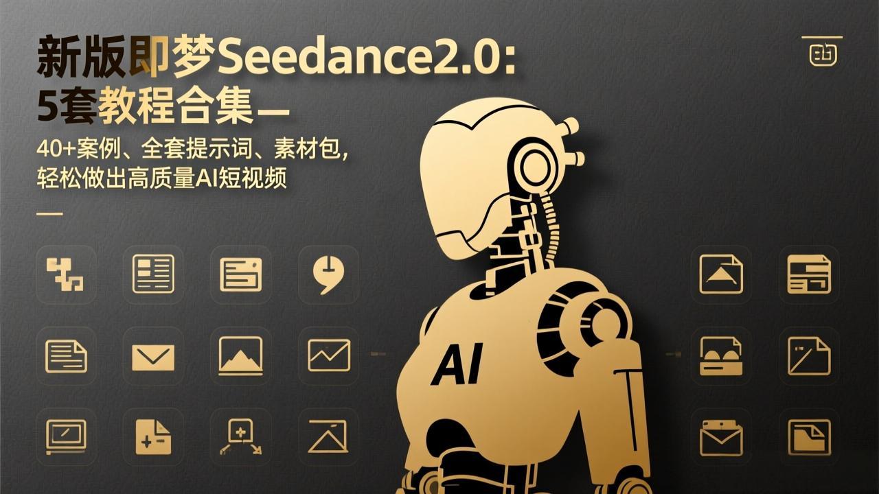 新版即梦Seedance2.0：5套教程合集，40+案例、全套提示词、素材包，轻松做出高质量AI短视频-初遇