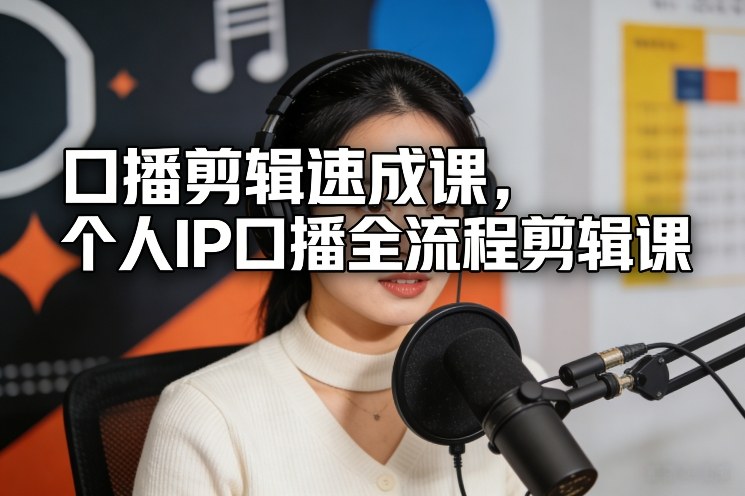 口播剪辑速成课，个人IP口播全流程剪辑课-初遇