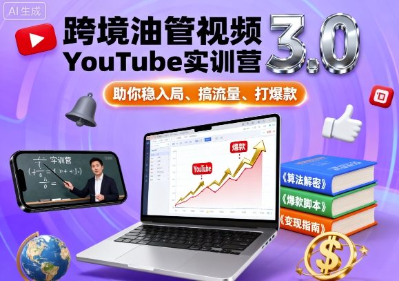 跨境油管视频YouTube实训营3.0，助你稳入局、搞流量、打爆款-初遇