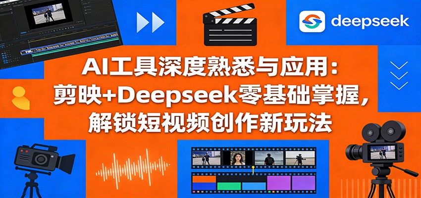 AI工具深度熟悉与应用：剪映+Deepseek零基础掌握，解锁短视频创作新玩法-初遇