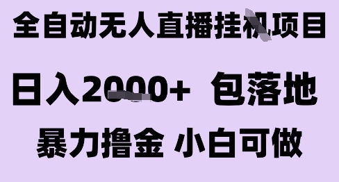 最新全自动抖音无人直播挂G项目，日入2k+ 包落地暴力撸金，小白可做【揭秘】-初遇