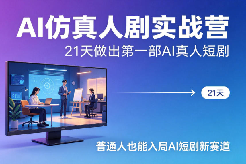 AI仿真人剧实战营，21天做出第一部AI真人短剧，普通人也能入局AI短剧新赛道(更新)-初遇