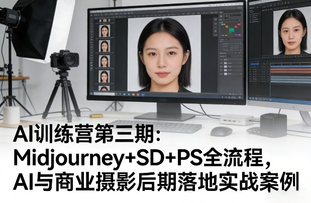 AI训练营第三期：Midjourney+SD+PS全流程，AI与商业摄影后期落地实战案例-初遇