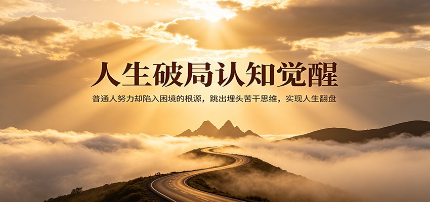 人生破局认知觉醒，普通人努力却陷入困境的根源，跳出埋头苦干思维，实现人生翻盘-初遇