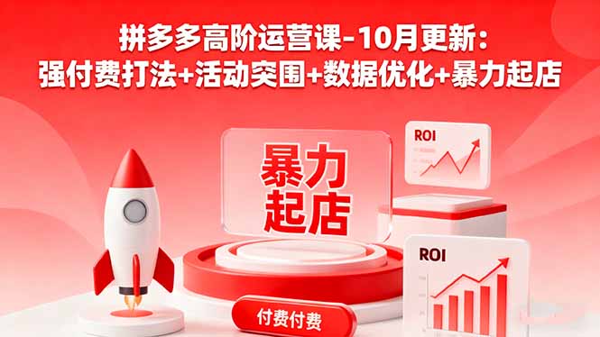 拼多多高阶运营课-10月更新:强付费打法+活动突围+数据优化+暴力起店-初遇