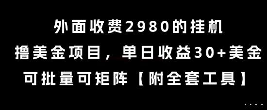 外面收费2980的挂G撸美金项目,单日收益30+美金,可批量可矩阵【揭秘】-初遇