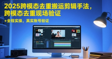 2025跨模态去重搬运剪辑手法,跨模态去重现场验证 +全程实操,真实账号验证-初遇