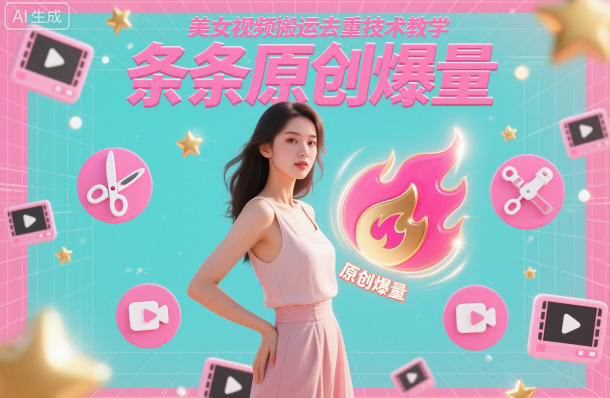美女视频搬运去重技术教学,条条原创爆量-初遇