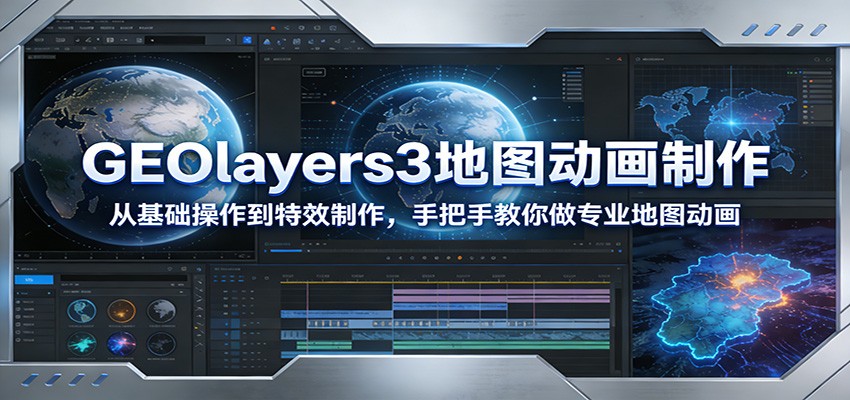 GEOlayers3地图动画制作：从基础操作到特效制作，手把手教你做专业地图动画-初遇