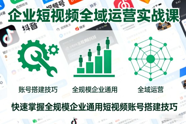 企业短视频全域运营实战课，快速掌握全规模企业通用短视频账号搭建技巧-初遇