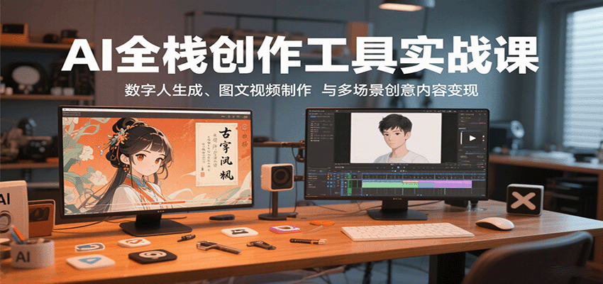AI全栈创作工具实战课:数字人生成、图文视频制作与多场景创意内容变现-初遇