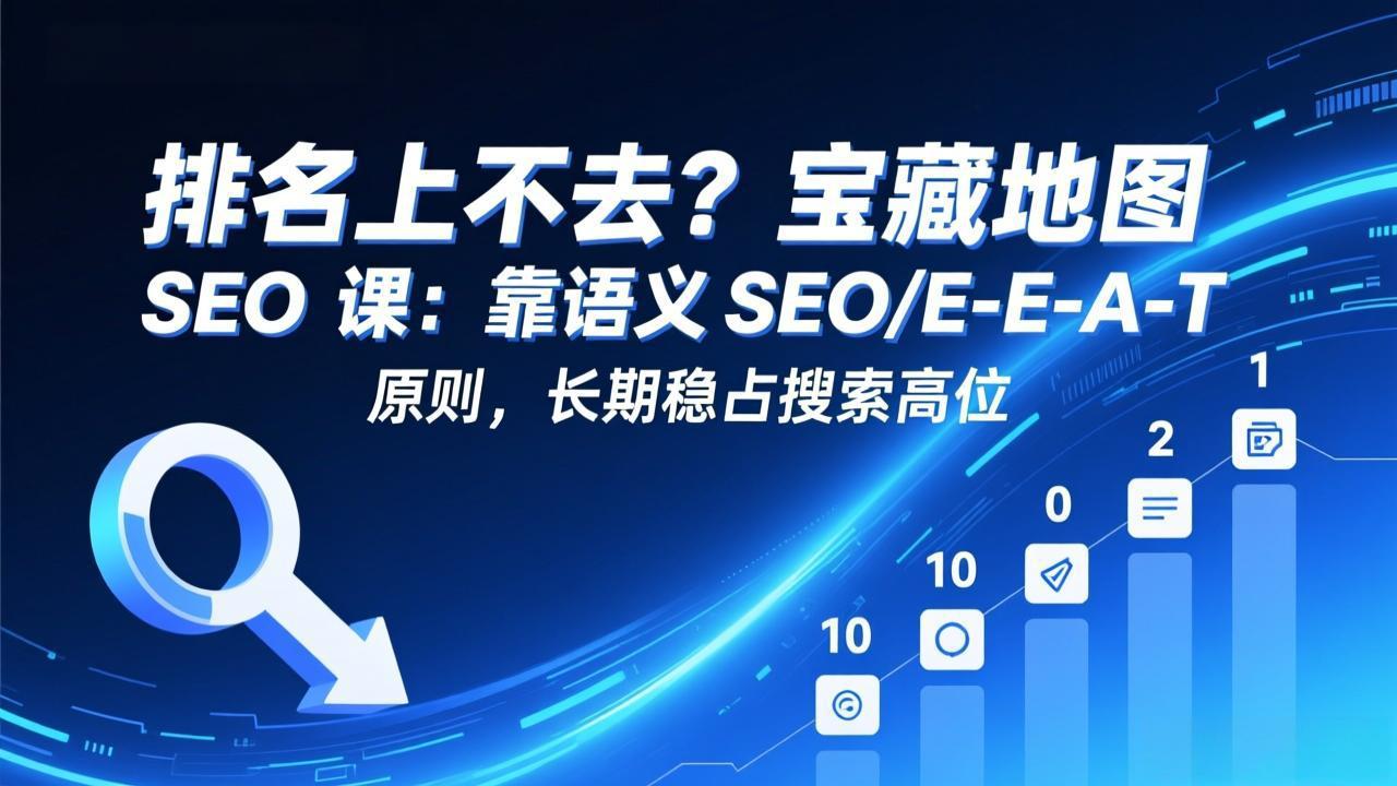 排名上不去？宝藏地图 SEO 课：靠语义 SEO+E-E-A-T 原则，长期稳占搜索高位-初遇