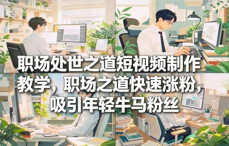 职场处世之道短视频制作教学，职场之道快速涨粉，吸引年轻牛马粉丝-初遇