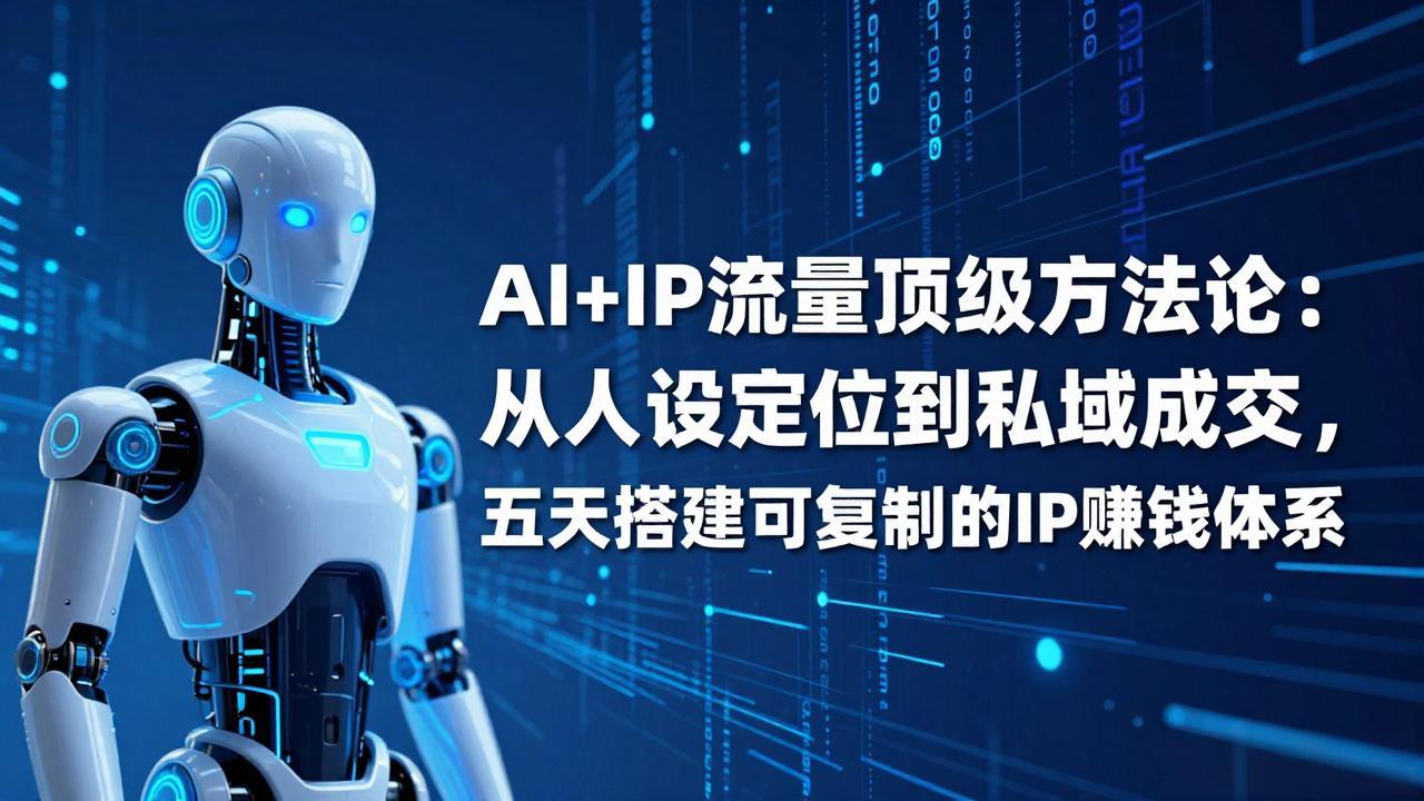 AI+IP顶级方法论：从人设定位到私域成交，五天搭建可复制的IP赚钱体系-初遇