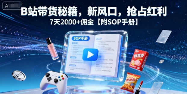 B站带货秘籍,新风口,抢占红利,7天2k+佣金【附SOP手册】-初遇