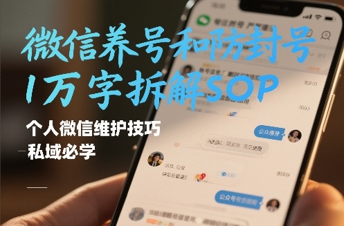 微信养号和防封号1万字拆解SOP，个人微信维护技巧，私域必学【文档】-初遇