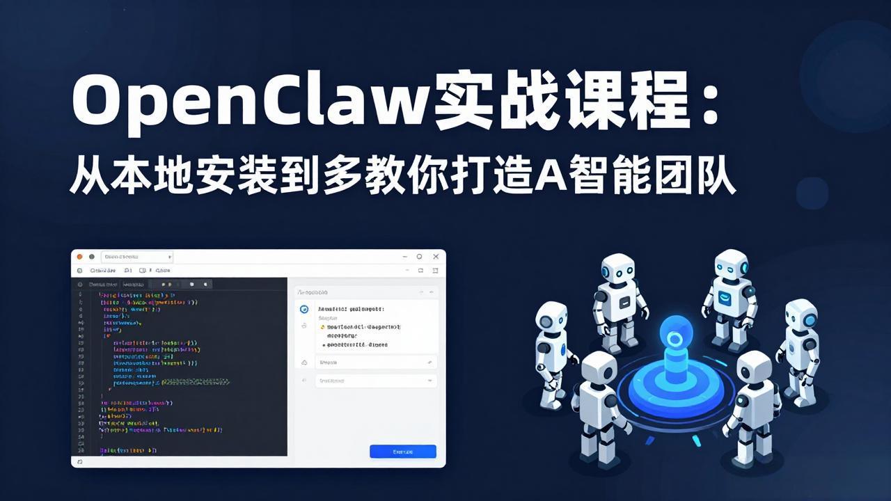 OpenClaw实战课程：从本地安装到多Agent协同，手把手教你打造AI智能团队-初遇