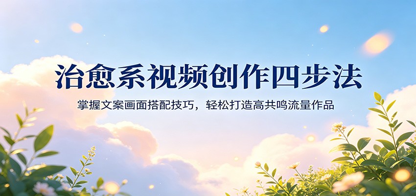 治愈系视频创作四步法：掌握文案画面搭配技巧，轻松打造高共鸣流量作品-初遇