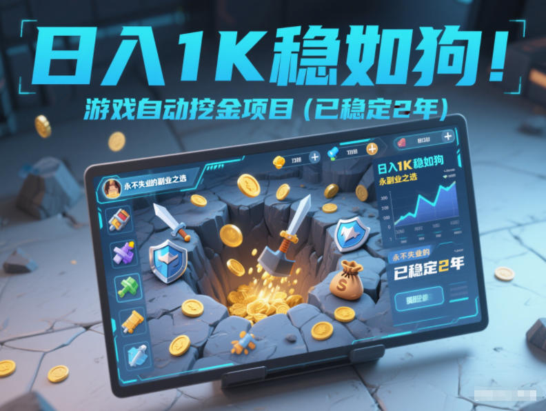 日入1K稳如狗！游戏自动挖金项目(已稳定2年)，永不失业的副业之选【揭秘】-初遇