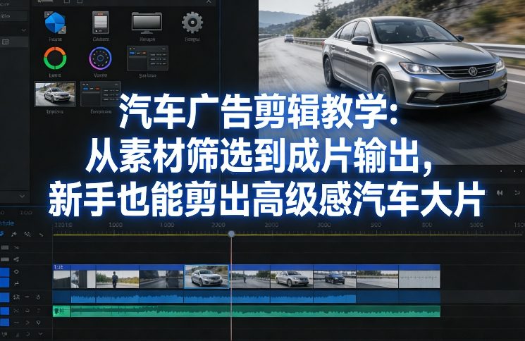 汽车广告剪辑教学：从素材筛选到成片输出，新手也能剪出高级感汽车大片-初遇