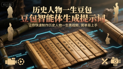 历史人物一生豆包智能体生成提示词,让你快速制作历史人物一生类视频,简单易上手-初遇