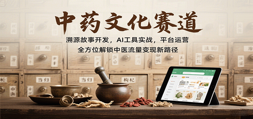 中药文化赛道:溯源故事开发,AI工具实战,平台运营,全方位解锁中医流量变现新路径-初遇