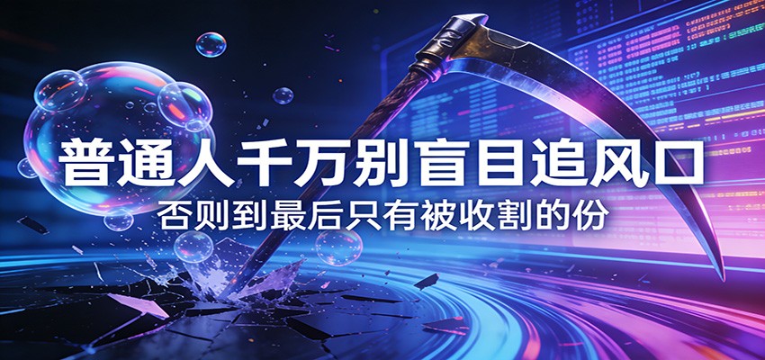 付费文章《通人千万别盲目追风口》否则到最后只有被收割的份-初遇