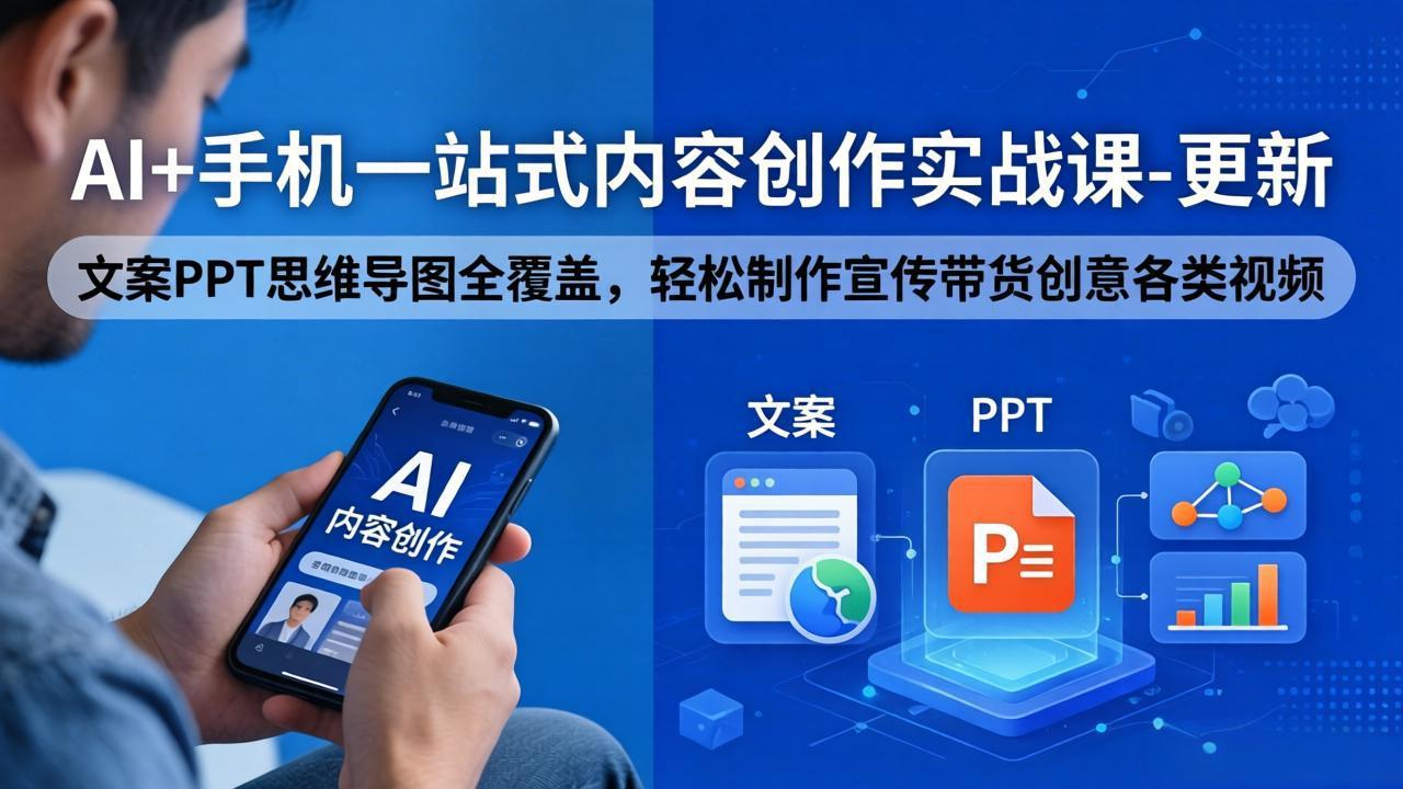 AI+手机一站式内容创作实战课-更新，文案PPT思维导图全覆盖，轻松制作宣传带货创意各类视频-初遇
