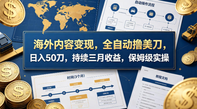 海外内容变现，全自动撸美刀，日入50刀，持续三月收益，保姆级实操【揭秘】-初遇