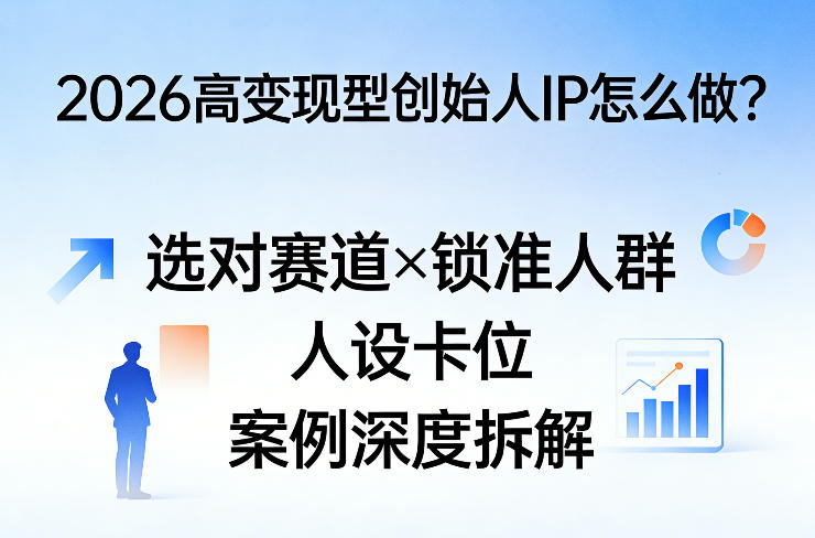 2026高变现型创始人IP怎么做?选对赛道×锁准人群×人设卡位×案例深度拆解-初遇